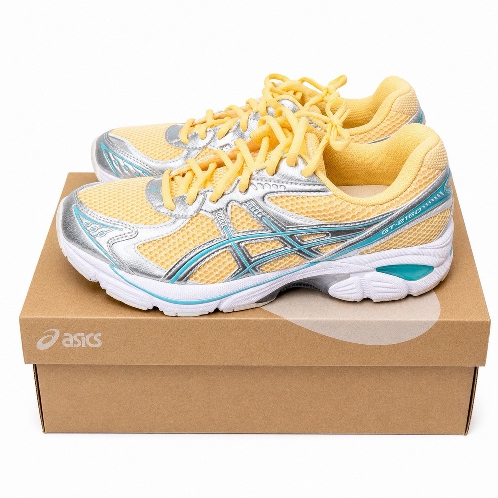 ASICS GT 2160 Light Orange Larimar Blue 1203A275-800 Men Size 8.5 Sneakers